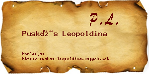Puskás Leopoldina névjegykártya